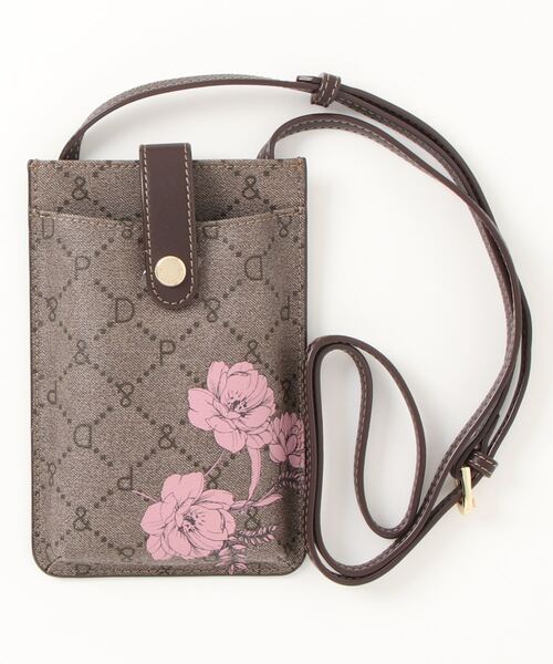 ピンキー&ダイアン ピンキーアンドダイアン スマホショルダー スマホケース レディース ブランド レザー ブラウン/ブラック ピンキー&ダイアン ピンキーアンドダイアン スマホショルダー スマホケース レディース ブランド レザー ブラウン/ブラック