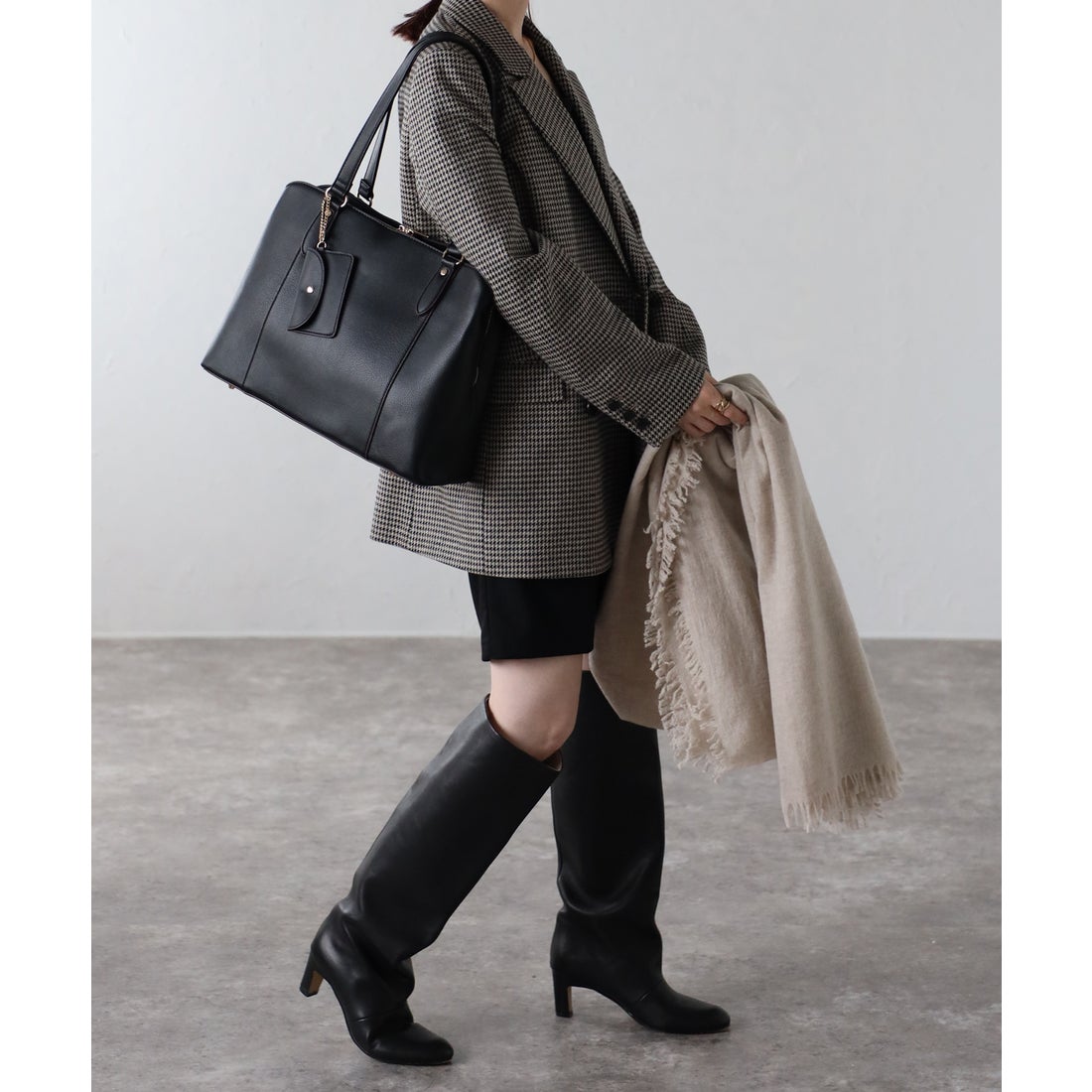 ブーツ 「美人百花2月号掲載」スクエアトゥブーティー レディース ブーツ 「美人百花2月号掲載」スクエアトゥブーティー レディース