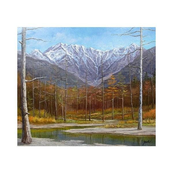 油彩画 洋画 (油絵額縁付きで納品対応可) WF3 「上高地2」 関 健造