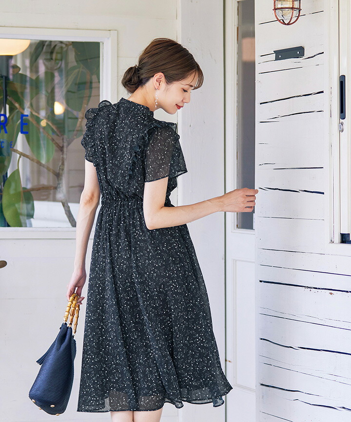 レディース 半袖 ワンピース 花柄 リボン フリル S M ロング丈 ロリータ ガーリー AS11306 レディース 半袖 ワンピース 花柄 リボン フリル S M ロング丈 ロリータ ガーリー AS11306