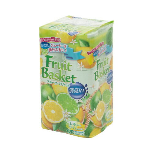 ふるさと納税 トイレットペーパー「フルーツバスケット」ピーチ12Ｒ ダブル48個 W消臭 果実の香 消臭 国産 日用品 生活用品 生活雑貨 消耗品 防災 備蓄 備蓄用…