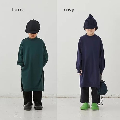 MOUNTEN マウンテン organic stripe dress ecru MO14-1326a