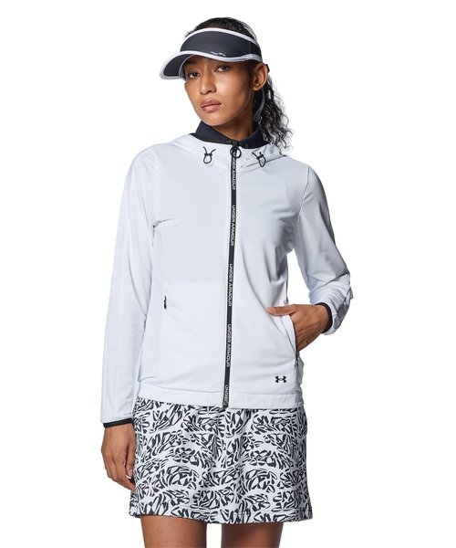 セール UNDER ARMOUR アンダーアーマー レディース ゴルフウェア ジャケット UAパフォーマンスニット プリント フルジップ 1384966 24SS 春夏