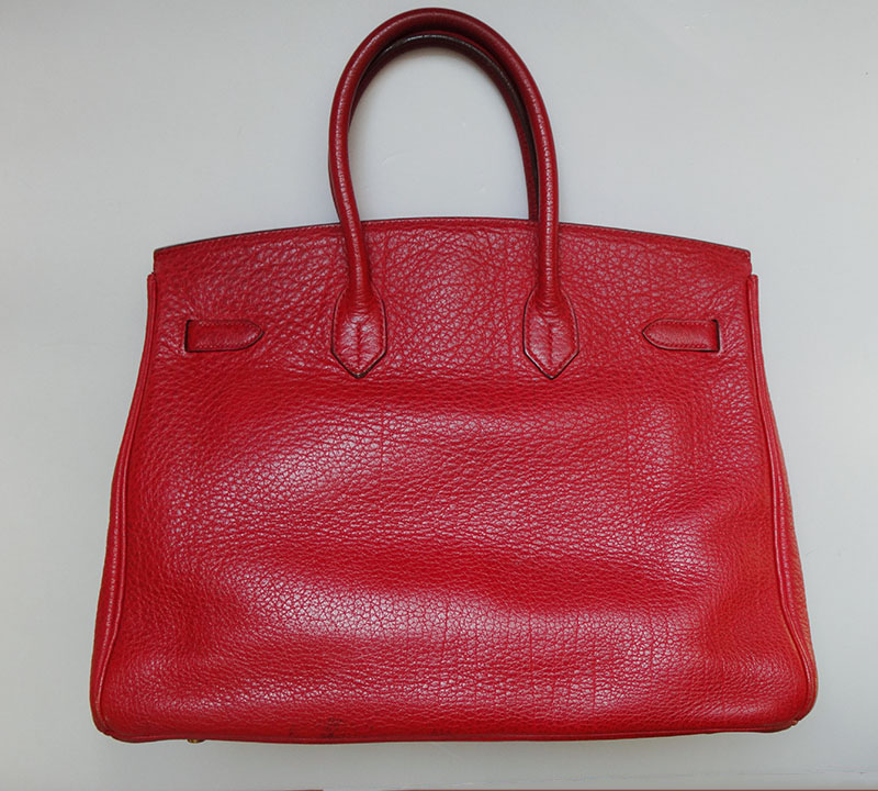 HERMES バーキン35 ハンドバッグ レザー レッド □J刻印