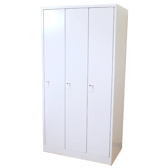 両開きキャビネット ( 共栄工業 ) ホワイト　幅：900　奥行：450　高さ：2160　カラー：ホワイト