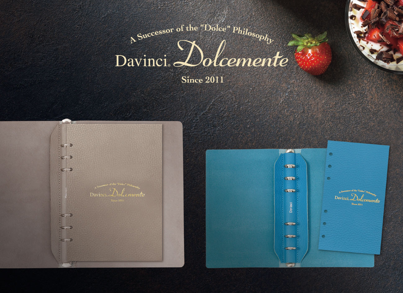 ダ・ヴィンチ ドルチェメンテES A5サイズ 15mmブルーシステム手帳 日本製 DSA1092