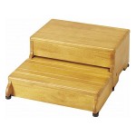 安寿　木製玄関台　1段タイプ　45W-30-1段　ライトブラウン　ブラウン　踏み台 介護　(法人様送り専門店)