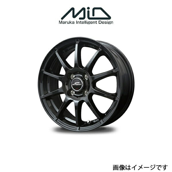 MID シュナイダー スタッグ アルミホイール 1本 アクア 10系(14×5.5J 4-100 INSET38 メタリックグレー)SCHNEIDER STAG