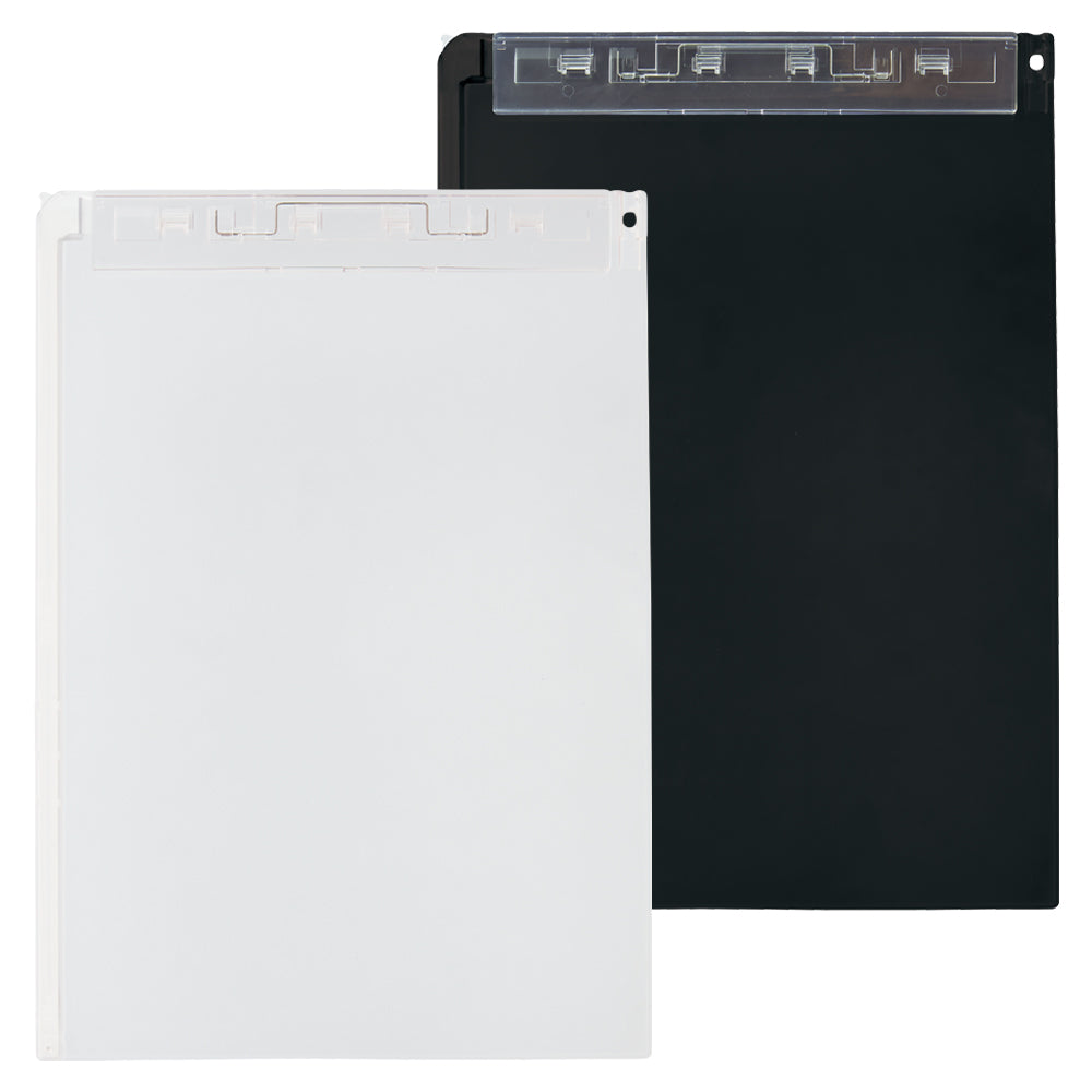 （まとめ）LIHITLAB クリップボード（スタンド付）A-5167-24 黒（×20セット）