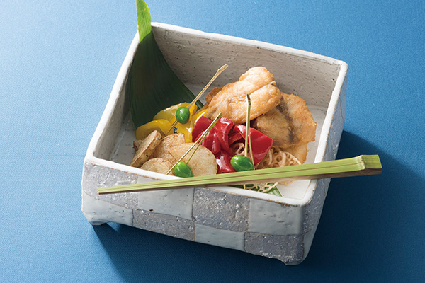 5個セット ☆ 蓋物 ☆アピタイザー(フェーブル) 蓋付角珍味 [ D 6.2 x H 4.9cm ]