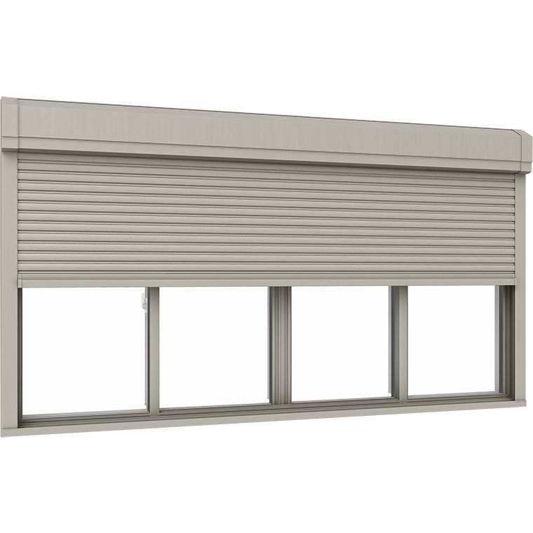 サーモスL 雨戸付引き違い 4枚建て(雨戸3枚) 半外付型 鏡板なし 一般複層ガラス仕様 251114 W：2550mm×H：1170mm LIXIL リクシル TOSTEM トステム