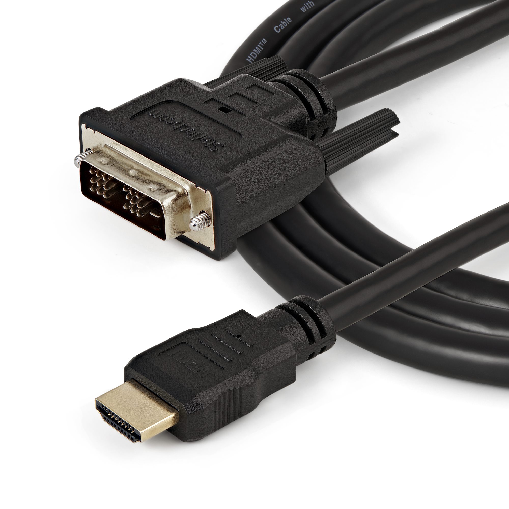 （まとめ）StarTechHDMI-DVI-D変換ケーブル 2m HDMI(オス)-DVI D(オス) HDDVIMM2M 1本〔×3セット〕
