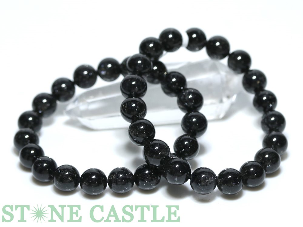 石流通センター 高品質 天然石 ブレスレット ブラックタイチンスーパーセブン (5A) (約10.5〜11mm) (ケース付) パワーストーン