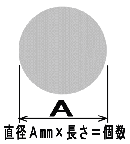 アルミ 5056引抜丸棒 直径49mm　500 mm