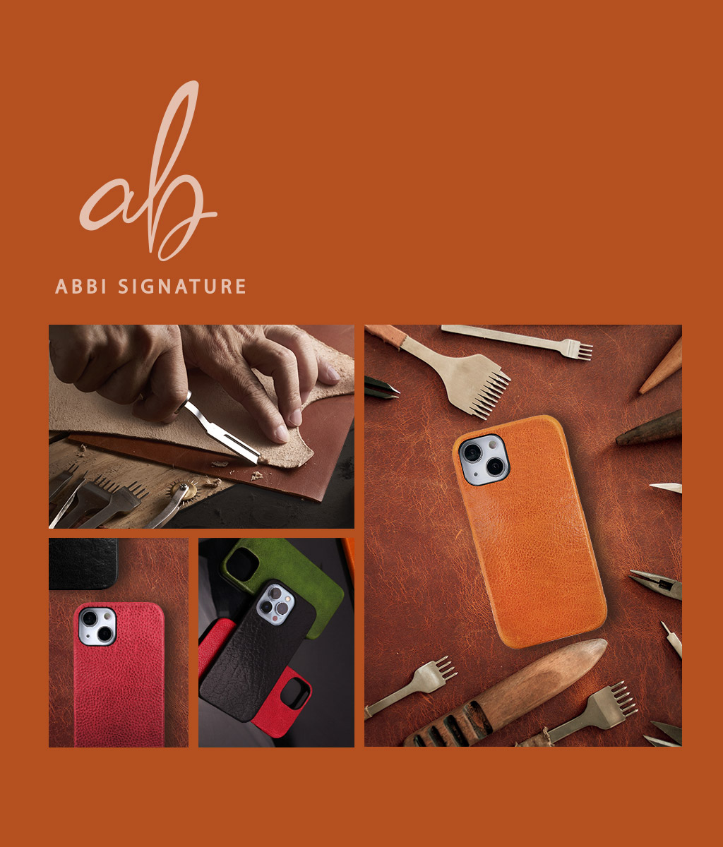 abbi SIGNATURE PIERROT LUX イタリアンレザーダイアリーケース for iPhone 13 Pro ブラック ABS