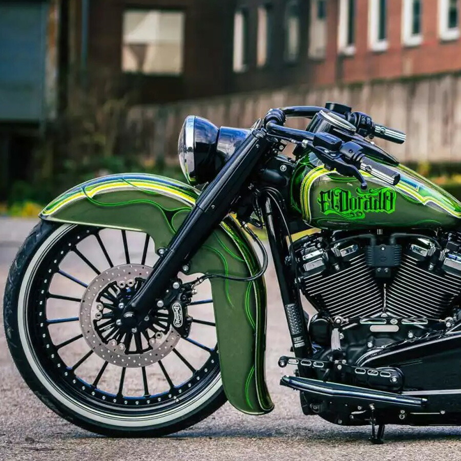 ホイール 2000-2007ハーレー・チョーメ23インチ前輪フローティングローター「毒」 2000-2007 Harley Chorme 23 inch Front Wheel Floating Rotors \