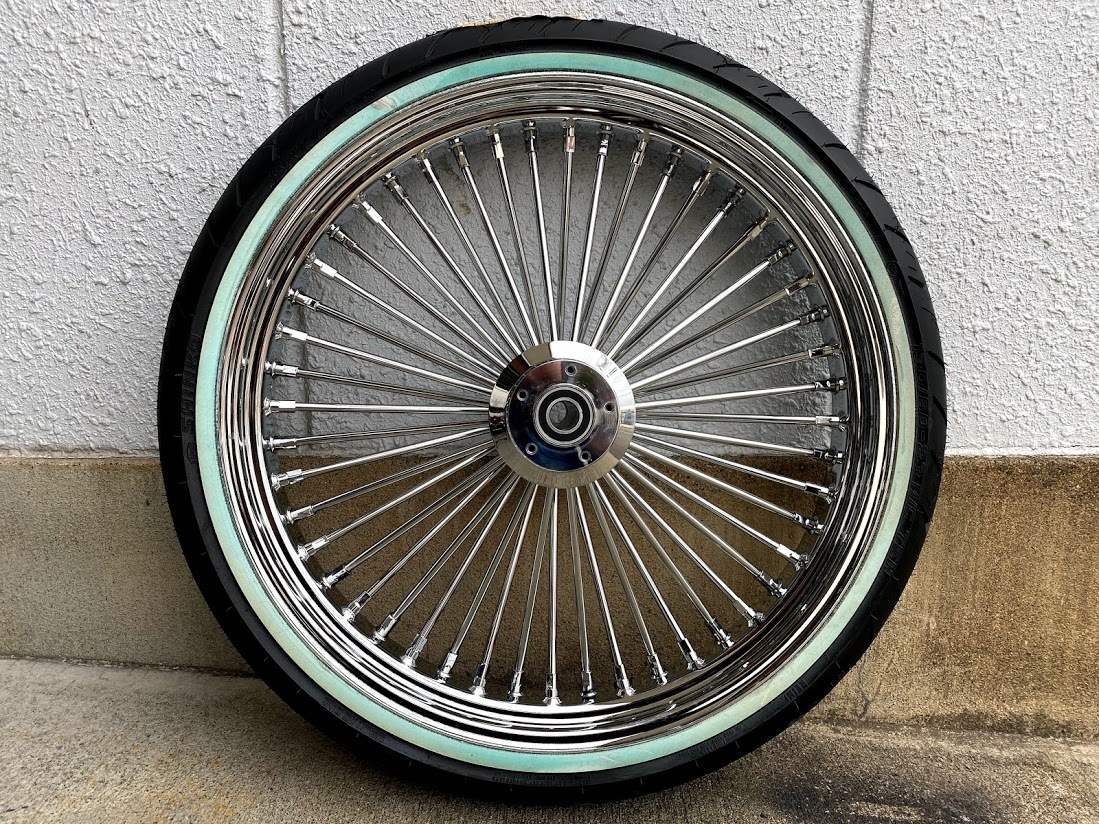 ホイール 2000-2007ハーレー・チョーメ23インチ前輪フローティングローター「毒」 2000-2007 Harley Chorme 23 inch Front Wheel Floating Rotors \