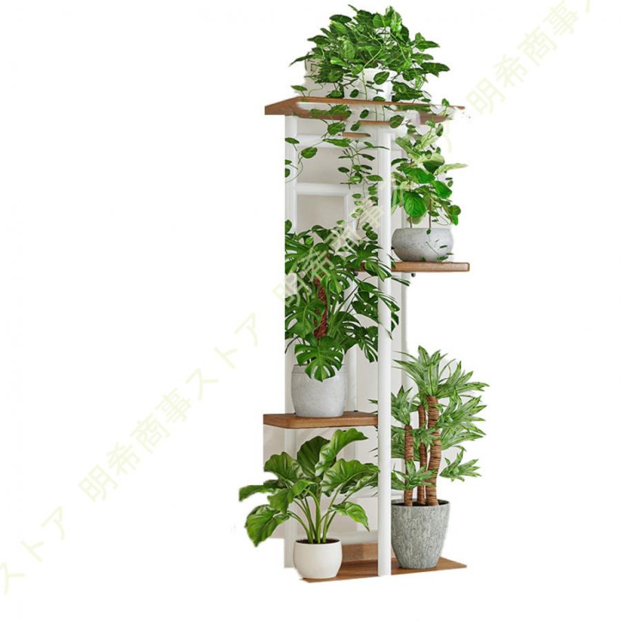 フラワースタンド アイアン 花台 6段 おしゃれ 室内/屋外 玄関/ベランダ スリム 黒 鉢置き台 園芸ラック ポット ガーデンラック プランタースタンド