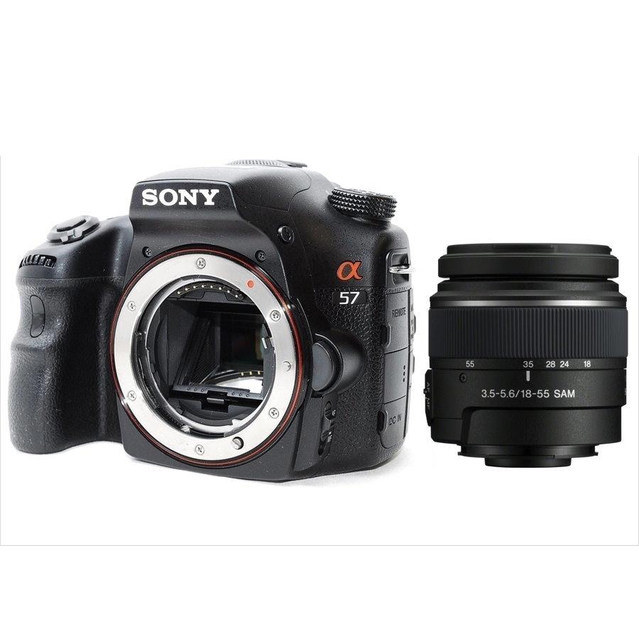 ソニー SONY α57 DT 18-55mm 標準 レンズセット デジタル一眼レフ カメラ 中古