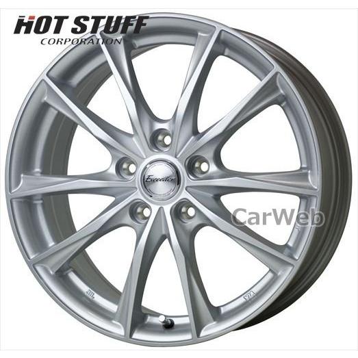 Exceeder E06 16インチ 6.5J PCD:114.3 穴数:5 inset:53 メタルシルバー HOT STUFF [ホイール4本セット]