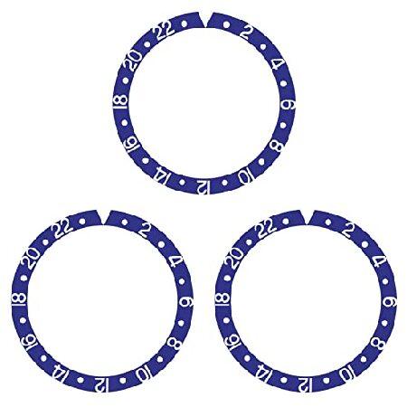 Ewatchparts 3 BEZEL INSERT ALUMINUM COMPATIBLE WITH ROLEX GMT WATCH 16700, 16710,16713, 16718,16760 BLUE 並行輸入品