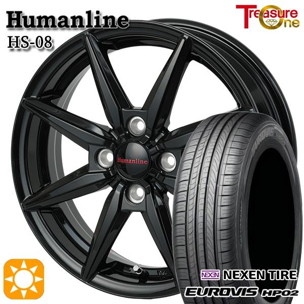 サマータイヤ ホイール4本セット 165/60R15インチ 4H100 ヒューマンライン HS08 BK ネクセン ロードストーン ユーロビズ HP02