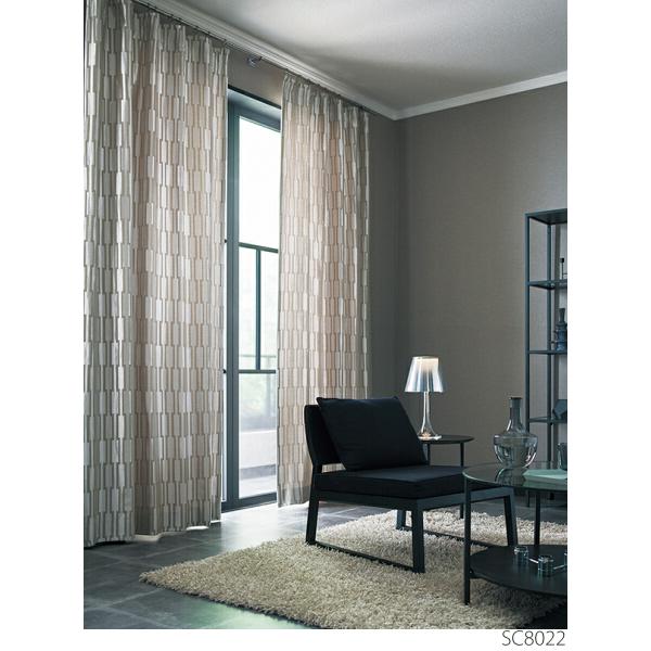 サンゲツ オーダーカーテン SC8022〜SC8023 仕上り巾433〜504cm×仕上り丈141〜160cm SS仕様（スタンダード）約2倍ヒダ（本縫い）裾：折返し
