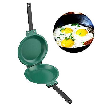Frying Pan, Double-sided Frying Pan with Double-sided Flip Design Flip Folding Frying Pan Kitchen Household Cookware