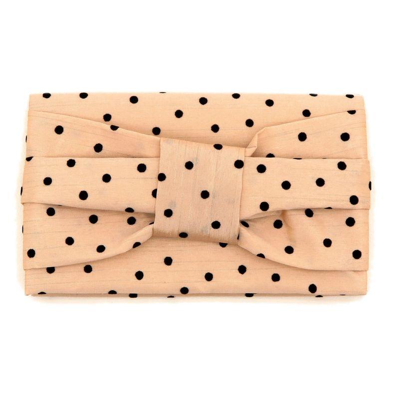 フロッキーリボンふくさ（マグホック付き）ベージュ