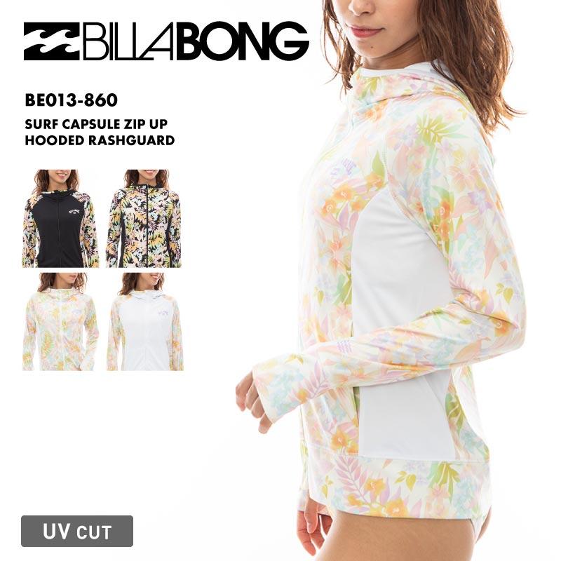BILLABONG/ビラボン レディース ジップ フード 長袖 ラッシュガード ラッシュパーカー おしゃれ かわいい 体型カバー UVカット 紫外線対策 BE013-860