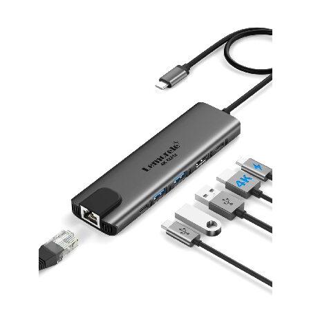 Lemorele USB C ハブ、7-in-2 USB-C ハブ マルチポート アダプター、4K HDMI、100W Power Delivery、USB 2.0 ポート、MacBook Pro/Air 対応 TF/SD (並行輸入品)