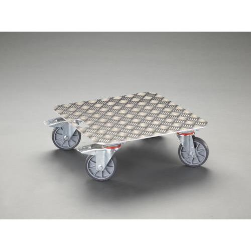 エスコ (ESCO) 500x500mm/250kg ドーリー(ブレーキ付/アルミ製) EA520AD-14