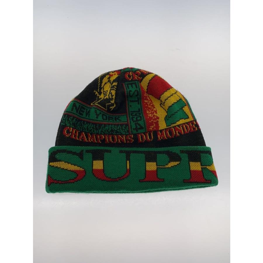 Supreme◆SCARF BEANIE/--/アクリル/GRN/総柄/メンズ