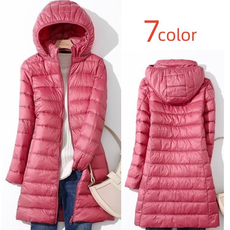 送料無料 ダウン レディース ロング丈 ダウンジャケット 軽量 アウター エレガント ファスナー ロングコート 冬 おしゃれ カジュアル 防風 今季トレンド