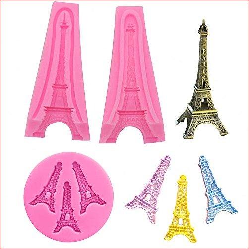 2個セット 3D パリエッフェル塔 ケーキフォンダン型 シリコンガムペースト シュガークラフト型 ケーキ カップ