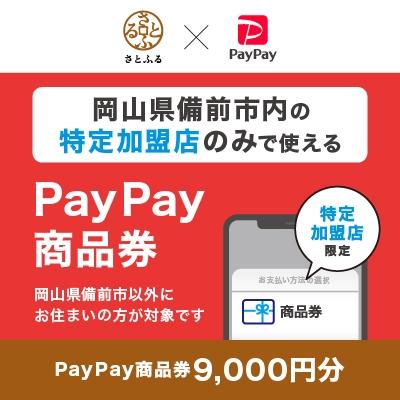 ふるさと納税 備前市 岡山県備前市　PayPay商品券(9,000円分)※地域内の一部の加盟店のみで利用可