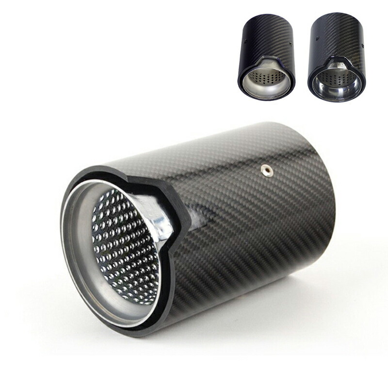 無光沢カーボンマフラー先エンドエキゾースト管ノズル装飾汎用 ステンレス 楕円形幅 150MM カスタムパーツ アクセサリー 部品