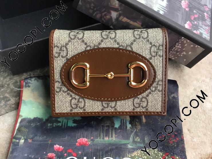 GUCCI◆2つ折り財布_ホースビット1955_GGスプリーム/--/総柄/レディース