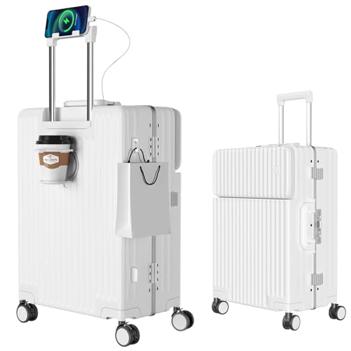 [Ashard] スーツケース 機内持ち込み アルミフレームキャリーケース ピュアPC材質 大容量 キャリーバッグ 超軽量 耐衝撃 静音 360度回