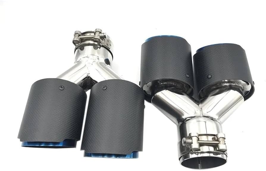 無光沢カーボンマフラー先エンドエキゾースト管ノズル装飾汎用 ステンレス 楕円形幅 150MM カスタムパーツ アクセサリー 部品