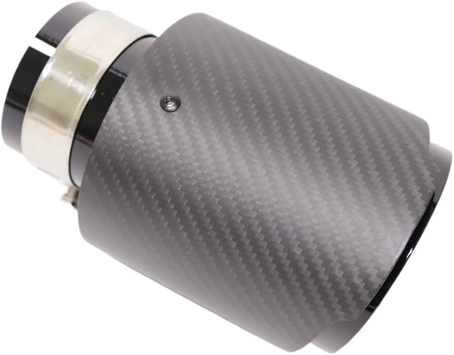 無光沢カーボンマフラー先エンドエキゾースト管ノズル装飾汎用 ステンレス 楕円形幅 150MM カスタムパーツ アクセサリー 部品