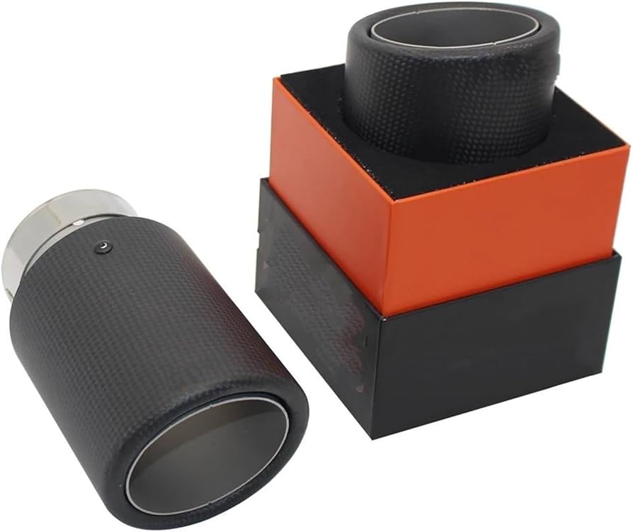 無光沢カーボンマフラー先エンドエキゾースト管ノズル装飾汎用 ステンレス 楕円形幅 150MM カスタムパーツ アクセサリー 部品