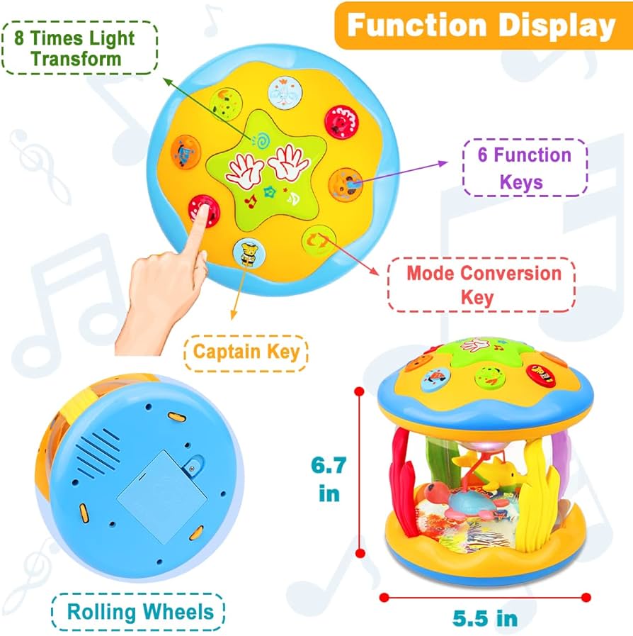 Aboosam Baby Toys 6 to 12 Months ー Musical Learning Infant Toys 12ー18 Month
