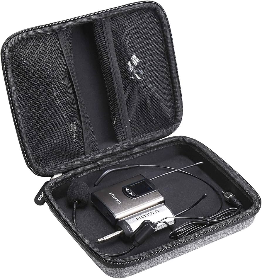 Aproca Hard Travel Storage Carrying Case for Hotec UHF Wireless Headset Microphone