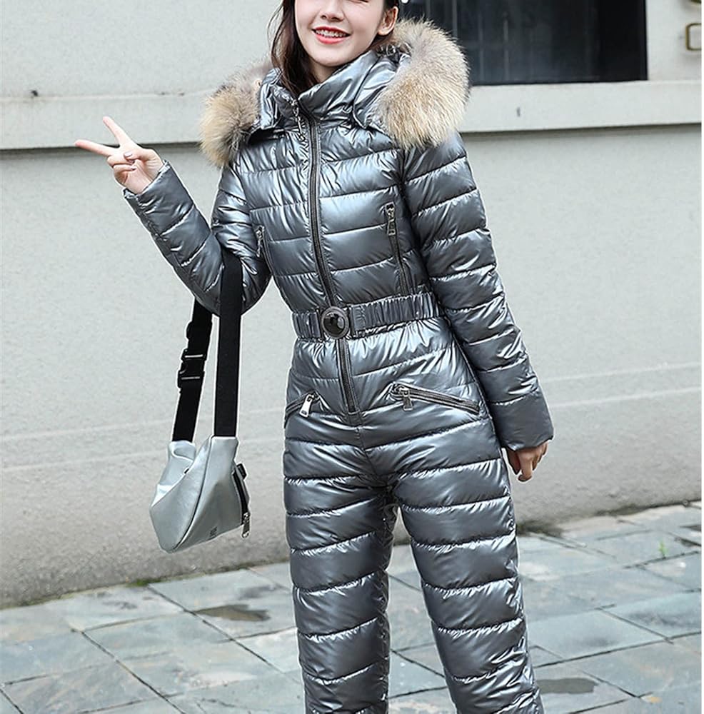 Women Winter One Piece Ski Suit Outdoor Waterproof Snowsuits wit 並行輸入品