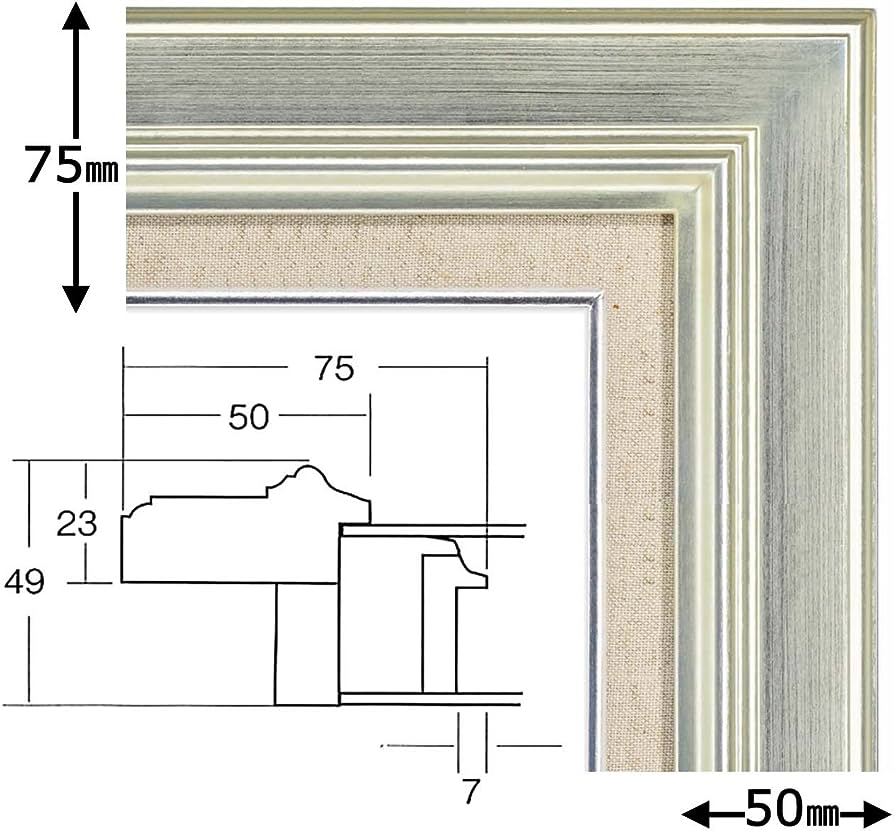 〔油額〕油絵額・キャンバス額・金の油絵額・銀の油絵額 油絵額 SM（227×158mm）「ゴールド」
