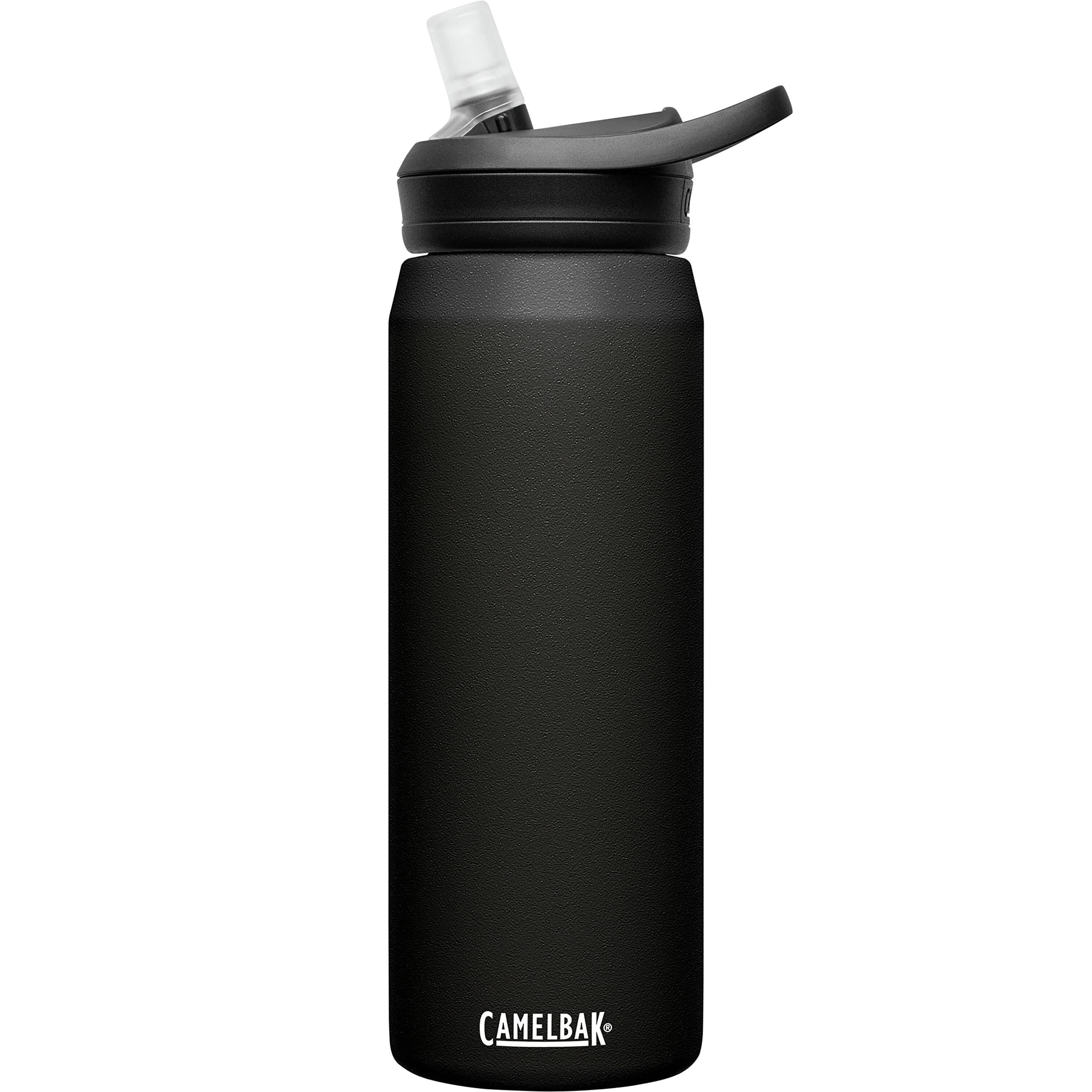 CamelBak eddy+ Water Bottle with Straw 20oz - Insulated Stainless Steel, Black