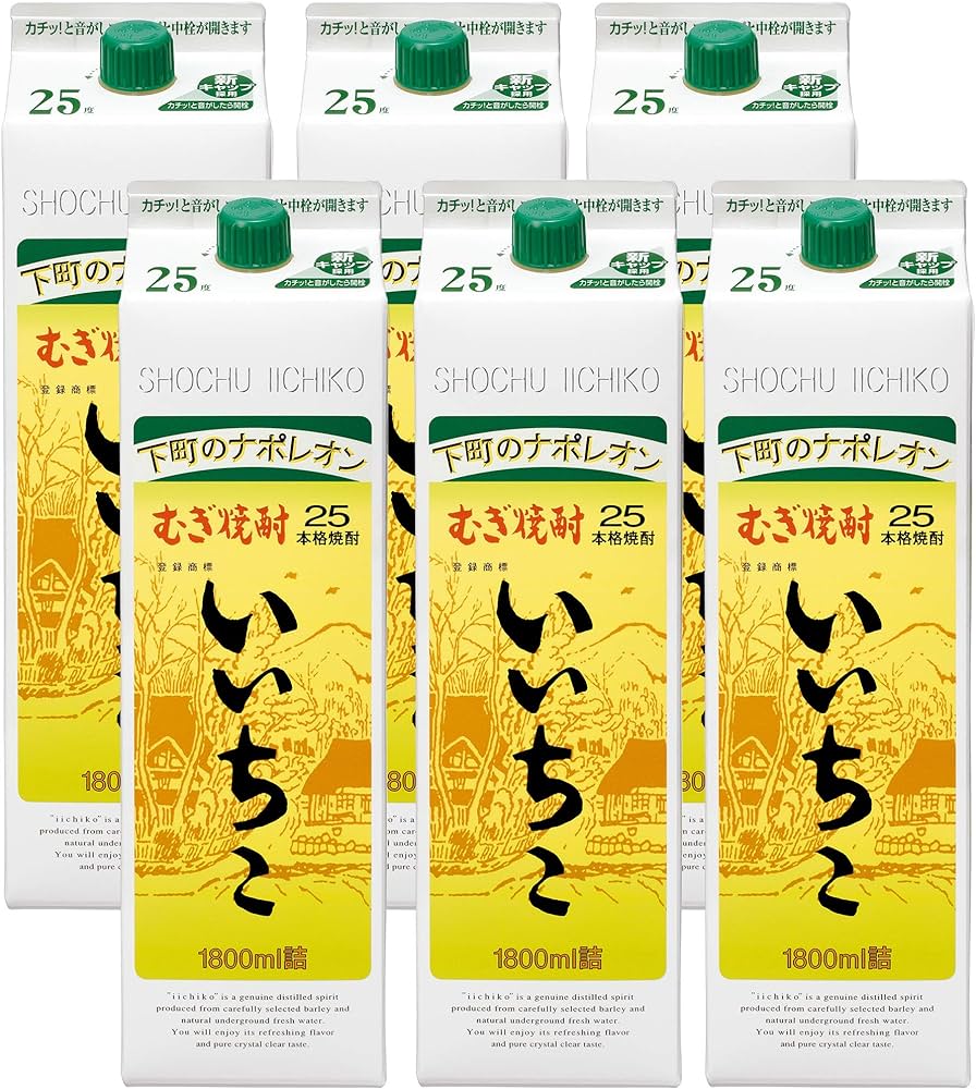 いいちこパック 25度 1800ml 6本入り