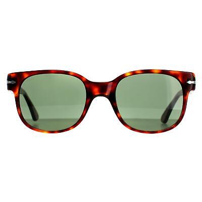 Persol PO3257S Square Sunglasses, Havana/Green, 51 mm 並行輸入品