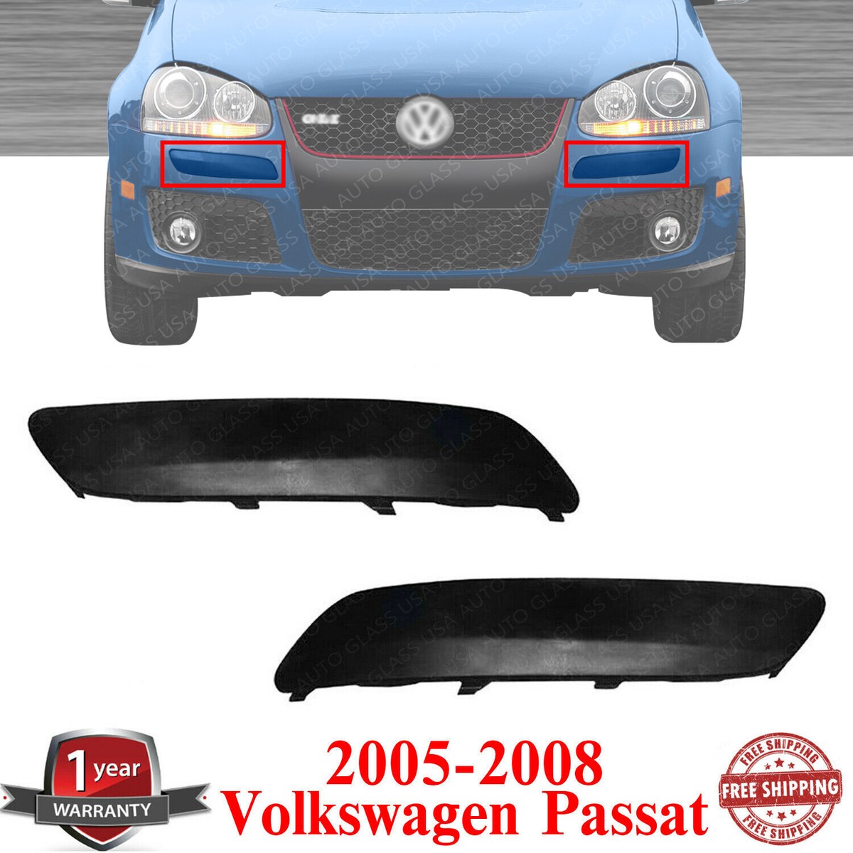 Bumper Trim For 2005 2008 Volkswagen Jetta Front Bumper Mldg. LH 並行輸入品